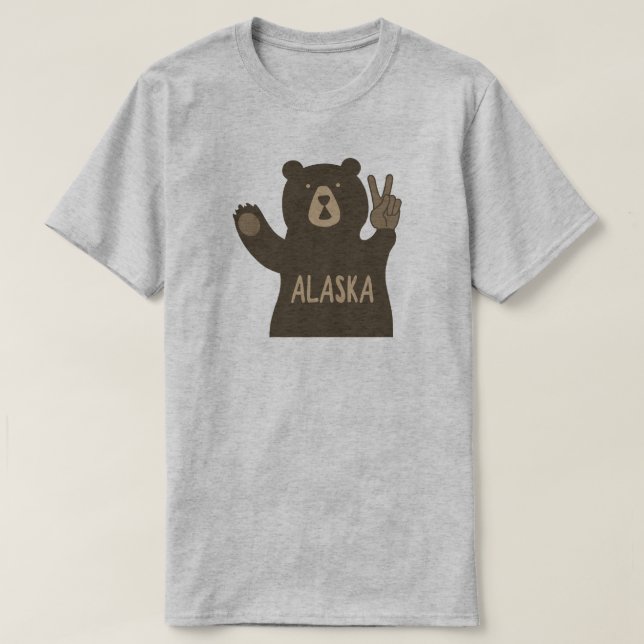 T-shirt Ours de la paix de l'Alaska (Design devant)