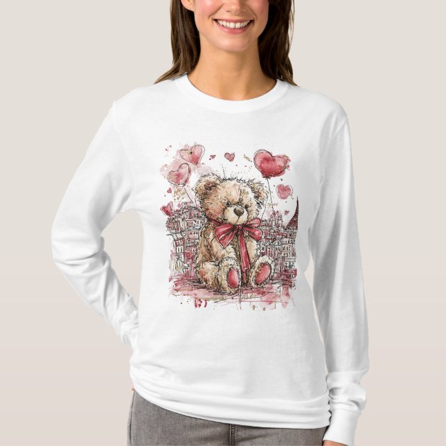 T-shirt Ours de la Saint-Valentin  (Devant)