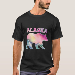 T-shirt Ours de l'Alaska Lumières du Nord Aurora Borealis