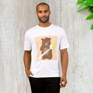 T-shirt Ours de miel adorable avec cuillère et cabot rouge