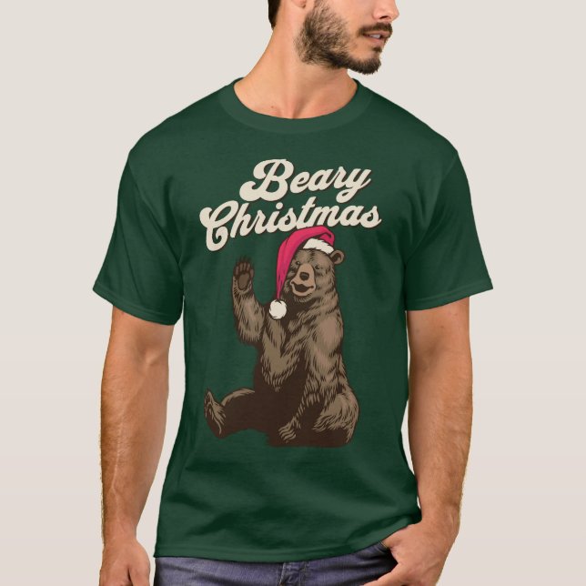 T-shirt Ours de Noël, Ours Grizzly (Devant)