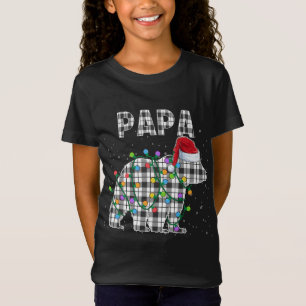 T-Shirt Ours de Noël Papa noir blanc Pâté Noël Matchine