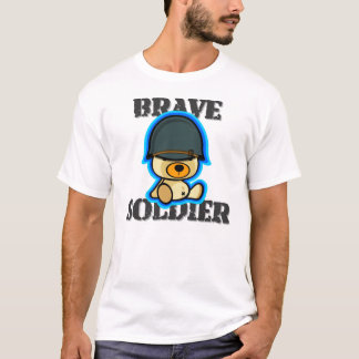 T-shirt Ours de nounours courageux mignon de soldat dans