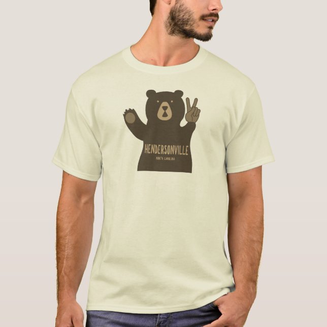 T-shirt Ours de paix de Hendersonville en Caroline du Nord (Devant)