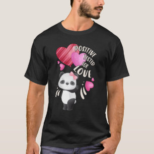 T-shirt Ours de panda de Saint Valentin aux coeurs