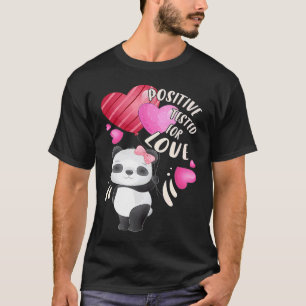 T-shirt Ours de panda de Saint Valentin aux coeurs