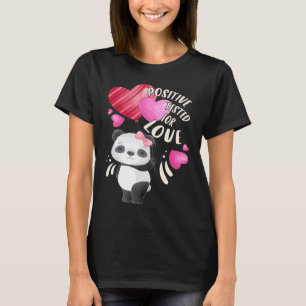 T-shirt Ours de panda de Saint Valentin aux coeurs