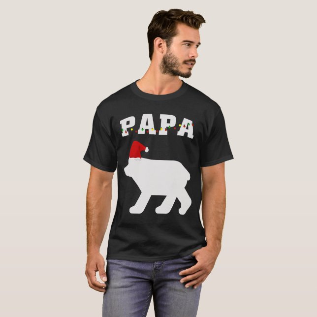 T-shirt Ours de papa avec l'assortiment de pyjama de Noël (Devant entier)
