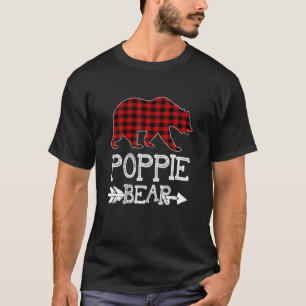 T-shirt Ours de pavot Noël Noël Noël Noël Pyjama Rouge Pla