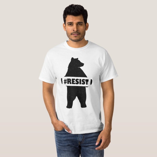 T-shirt ours de #RESIST (Devant entier)