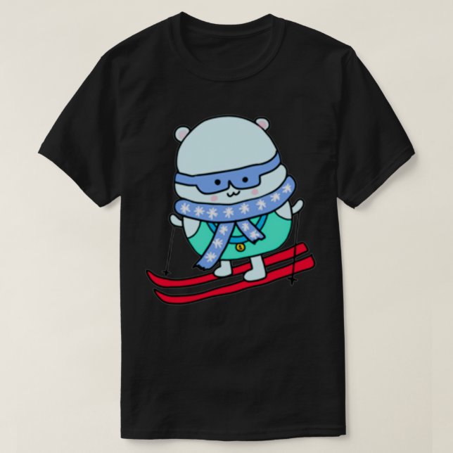 T-shirt Ours de ski (Design devant)