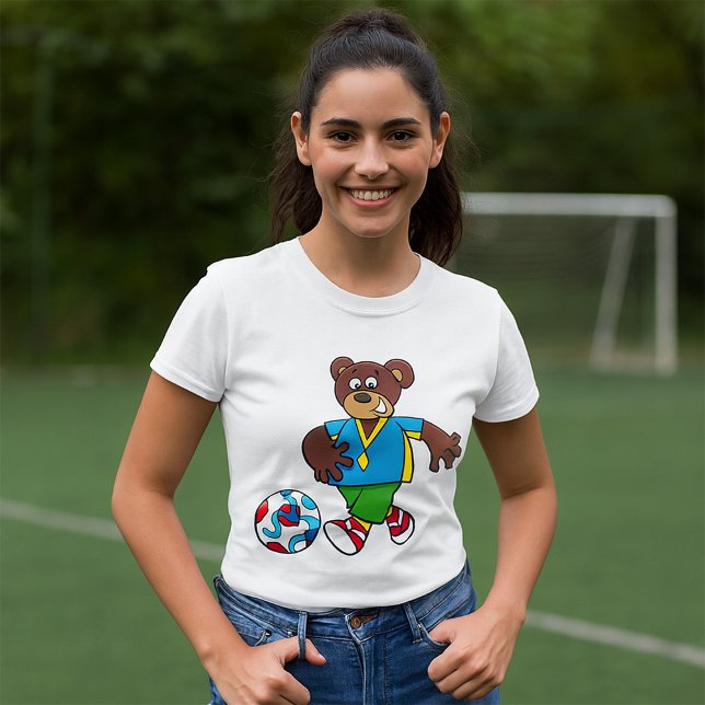 T-shirt Ours de soccer jouant au football en tenue sportiv (Créateur téléchargé)