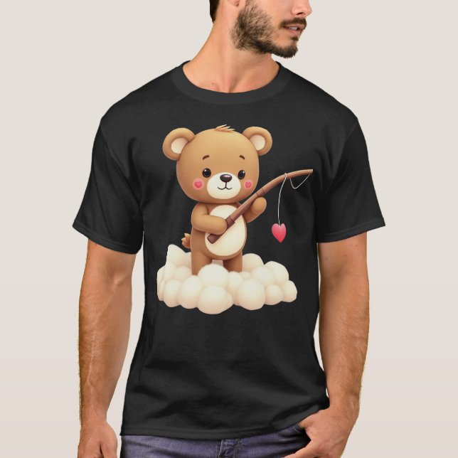 T-shirt Ours de soins Valentine's Day Tenderheart Ours Vin (Devant)