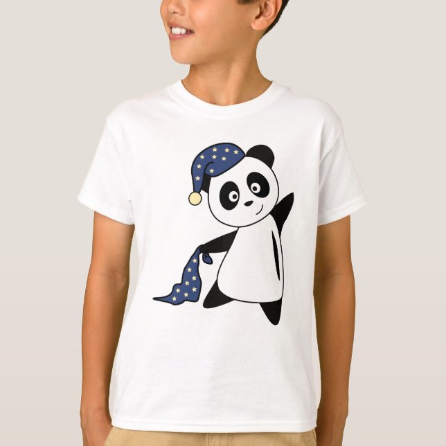 T-shirt Ours de tête de nuit Panda Panda (Devant)