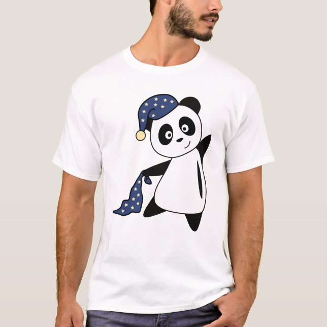 T-shirt Ours de tête de nuit Panda Panda (Devant)