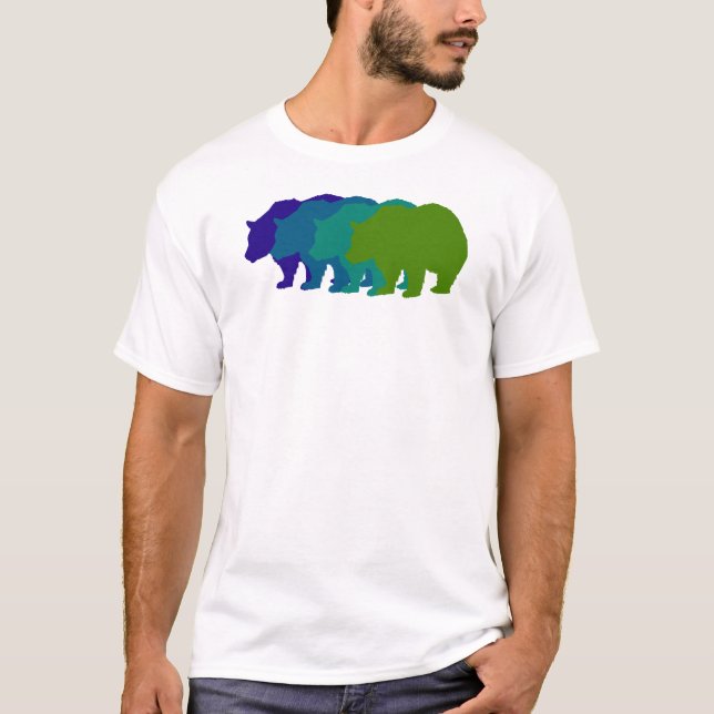 T-shirt Ours de vitesse dans le bleu (Devant)