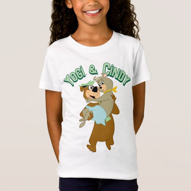 T-Shirt Ours de Yogi portant un ours de Cindy (Devant)