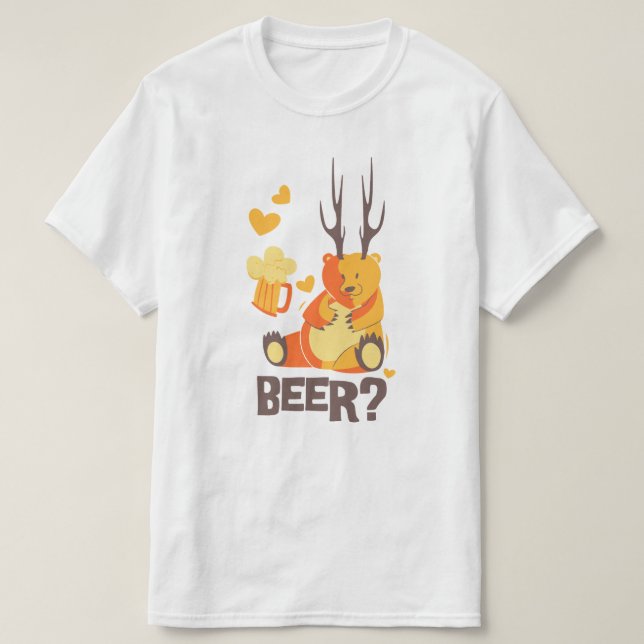 T-shirt Ours? Deer ? Bière ? (Design devant)
