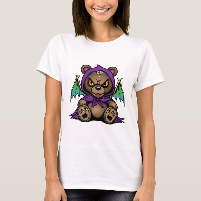 T-shirt Ours démon – Mignon mais maudit" (Devant)