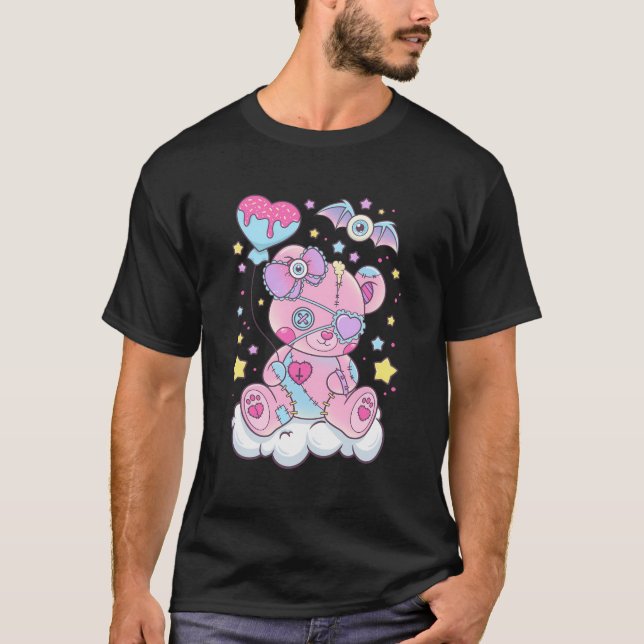 T-shirt Ours Déplaisant Kawaii Pastel Goth (Devant)