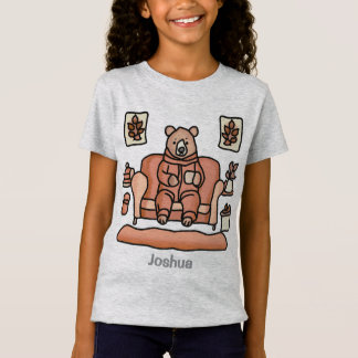 T-Shirt Ours détendu Rétro Minimaliste | Drôle