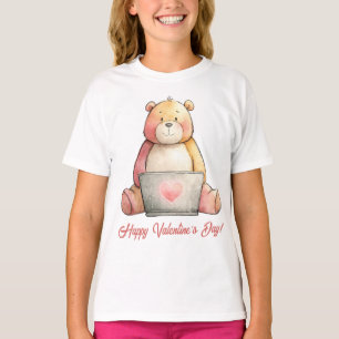 T-shirt Ours d'ordinateur portable cosy pour la Saint-Vale