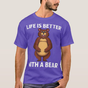 T-shirt Ours Drôle Art Pour Hommes Femmes Portes Grizzly P