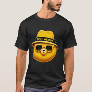 T-shirt Ours drôle avec Casquette et lunettes de soleil Br