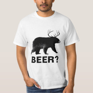 T-shirt Ours drôle avec la chemise de bière d'andouiller
