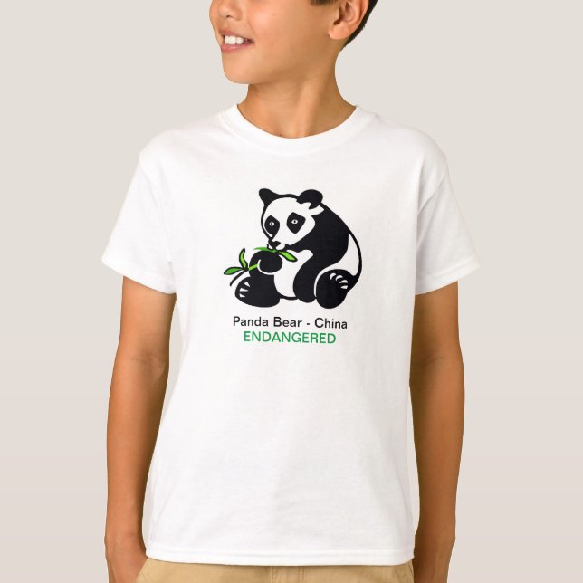 T-shirt Ours du PANDA -Graphique animal en voie de dispari (Devant)