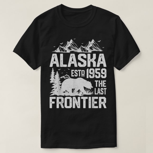 T-shirt Ours en détresse Alaska Hommes Femmes Alaska Lover (Design devant)