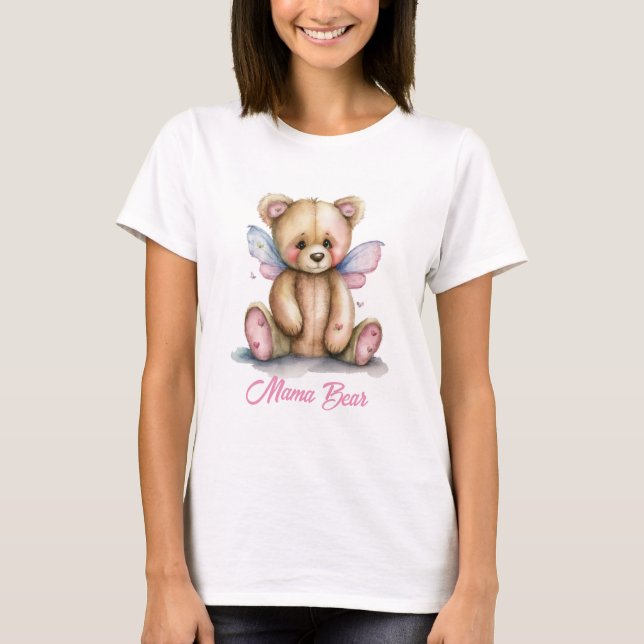 T-shirt Ours en peluche avec ailes Ours maman (Devant)