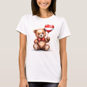 T-shirt ours en peluche & ballon avec le drapeau autrichie