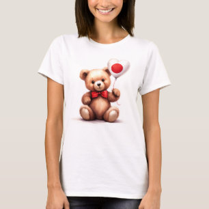 T-shirt ours en peluche & ballon avec le drapeau japonais.
