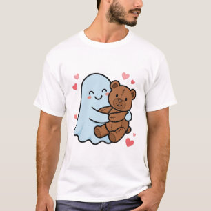T-shirt Ours en peluche câlin fantôme Mignon Art Halloween