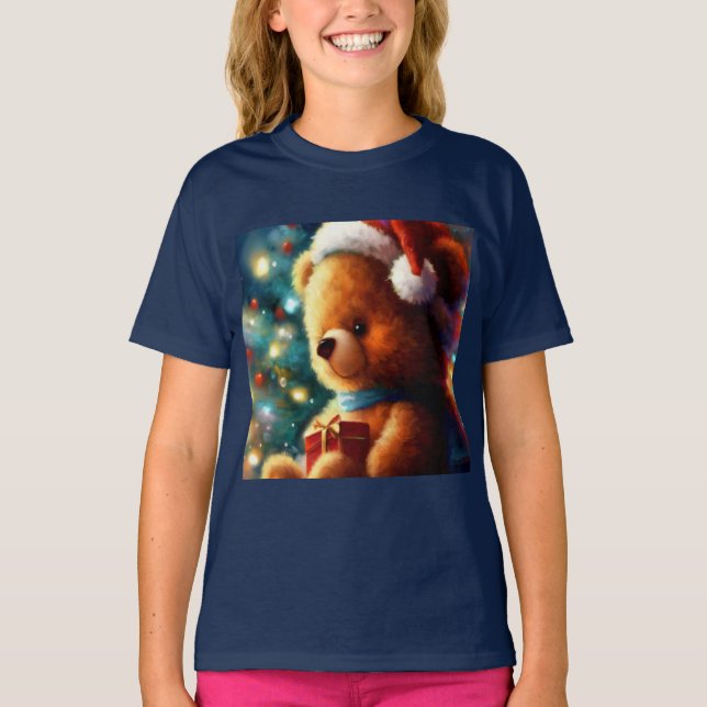 T-shirt Ours en peluche de Noël 3 (Devant)