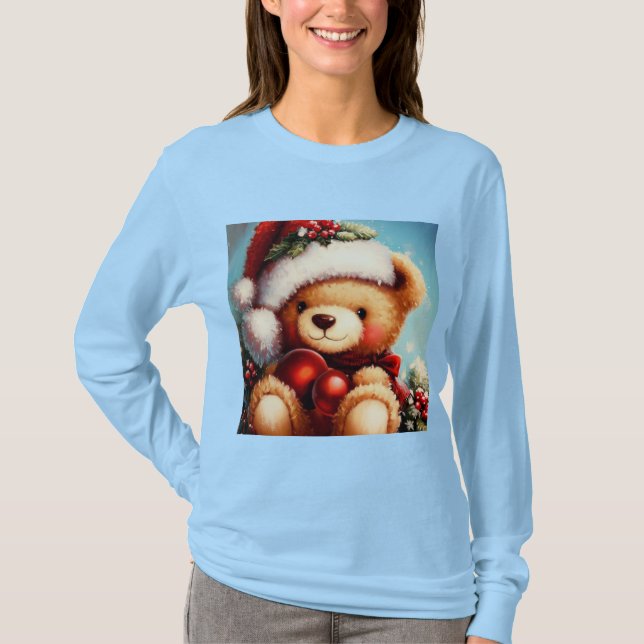 T-shirt Ours en peluche de Noël 4 (Devant)
