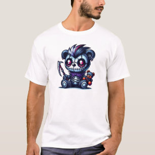 T-shirt Ours en peluche de squelette éffrayant