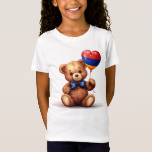 T-Shirt ours en peluche et ballon avec le drapeau arménien