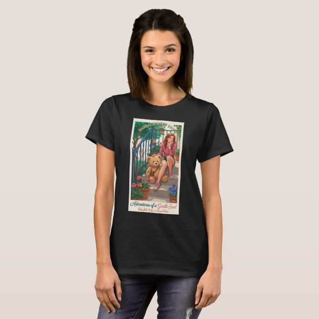 T-shirt ours en peluche fille douce Aventures (Devant entier)