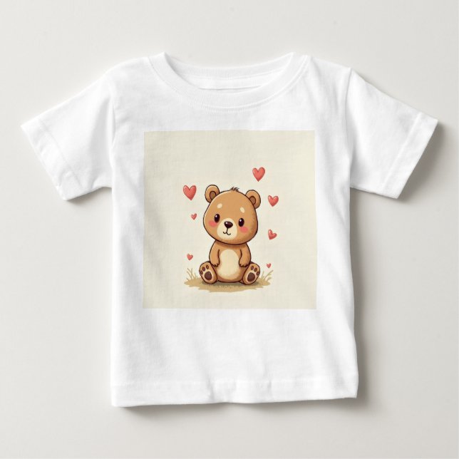 T-shirt ours en peluche mignon (Devant)