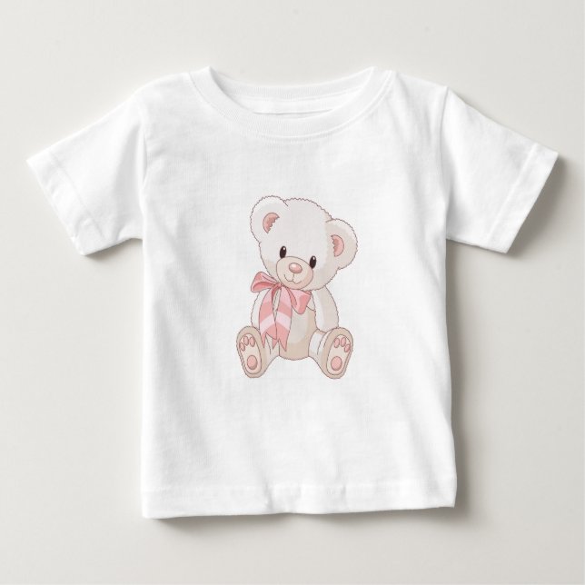 T-shirt ours en peluche pour bébé (Devant)