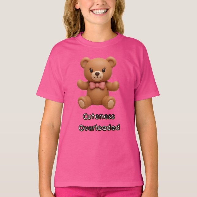 T-shirt Ours en peluche surchargé de cutesse  (Devant)