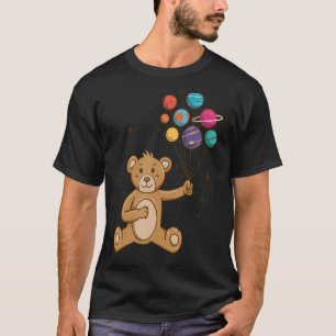 T-shirt Ours en peluche tenant Planète Balloons Espace