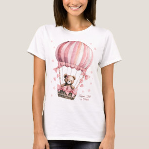 T-shirt Ours En Teddy Rose Cute Hot Air Balloon Élégant