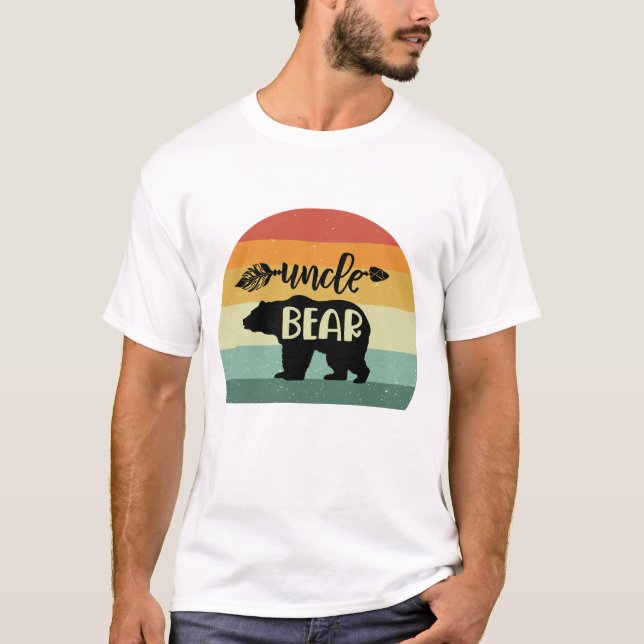 T-shirt Ours ensoleillé rétro Oncle (Devant)