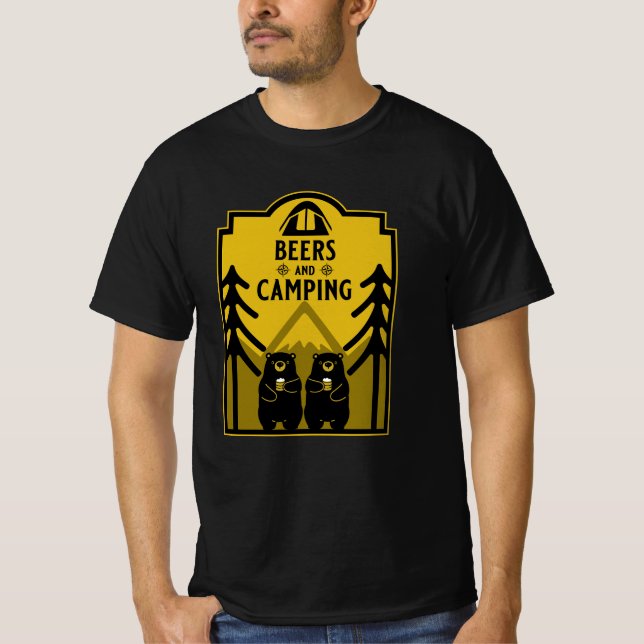 T-shirt Ours Et Bière Canada (Devant)
