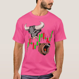 T-shirt ours et bull Pour les négociants des marchés finan