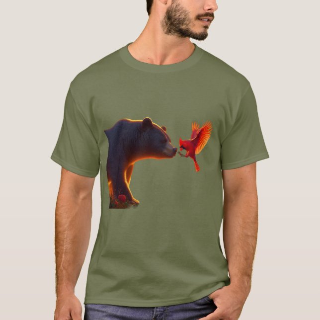 T-shirt Ours et cardinal (Devant)