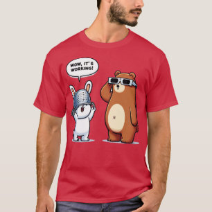 T-shirt Ours Et Lapin